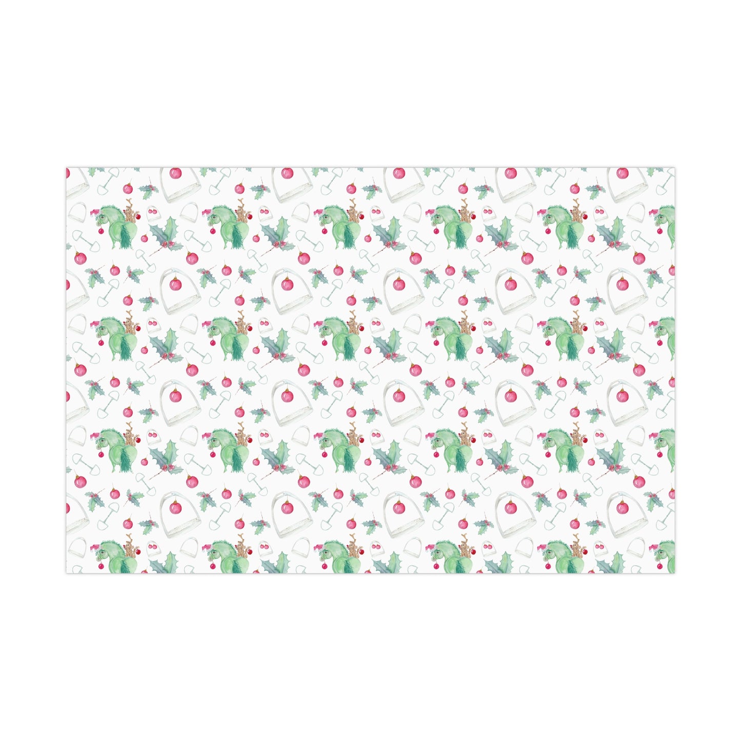 Adorable little Grinchy Pony and Friend Gift Wrap Papers