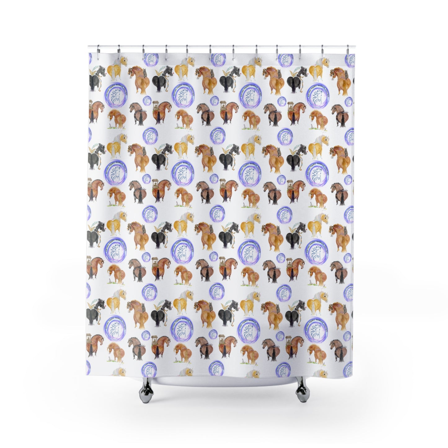 Shower Curtains - Adorable Little Elevate Equine herd