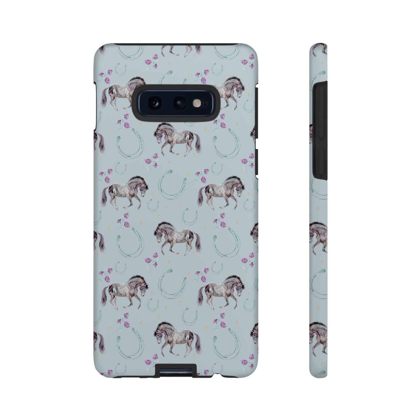 Luck Mustang Tough Phone Case - Light Blue