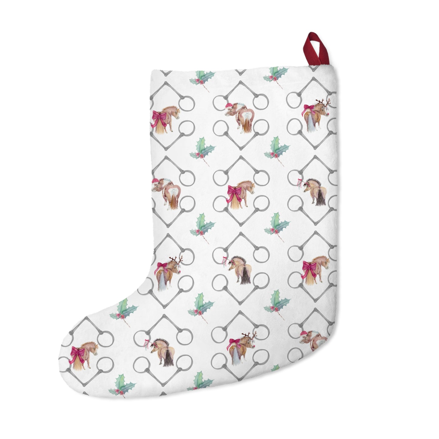 Adorable  Pony Bits and Holly Christmas Stockings