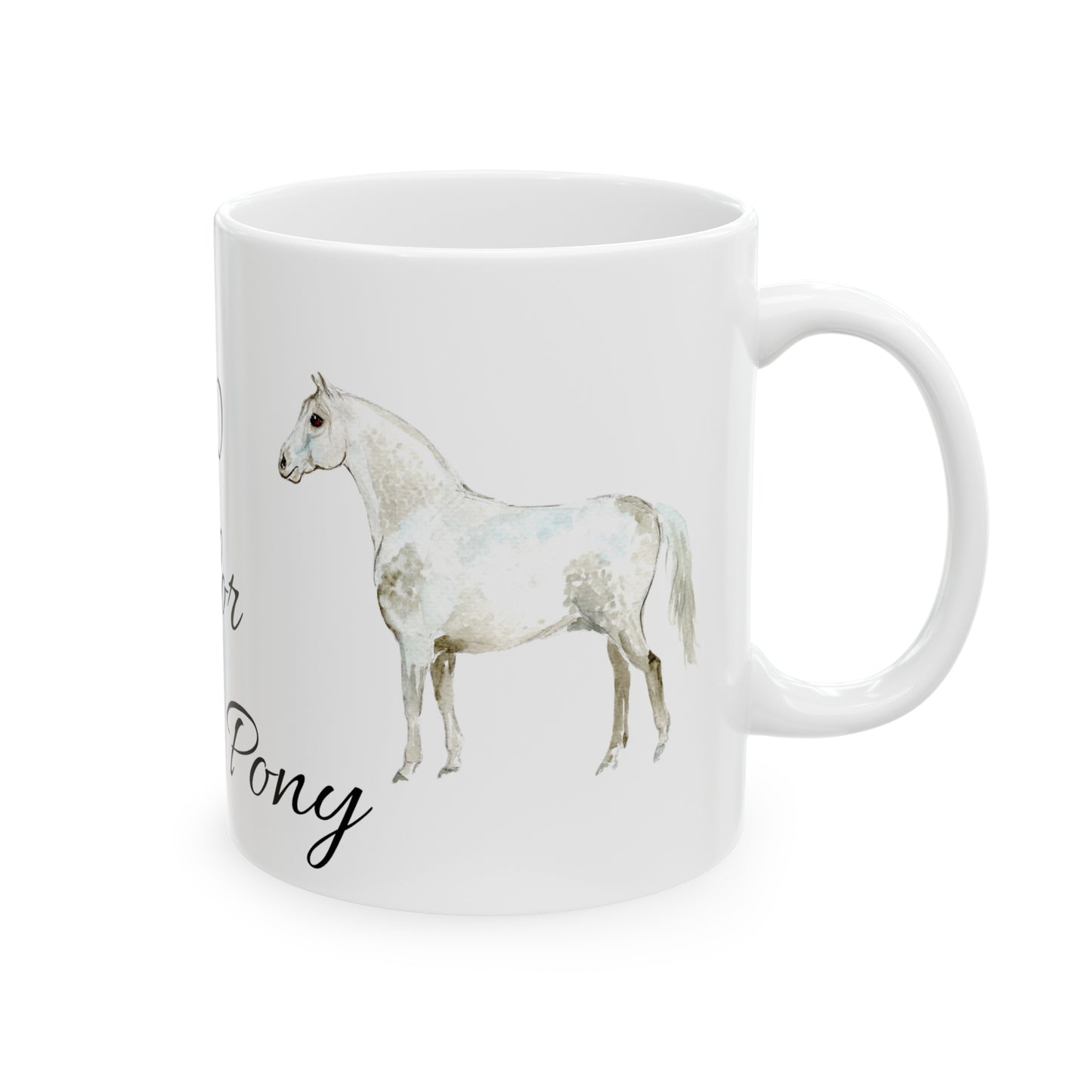 W is for Welsh Pony  Ceramic Mug, 11oz - SonaEquestrian