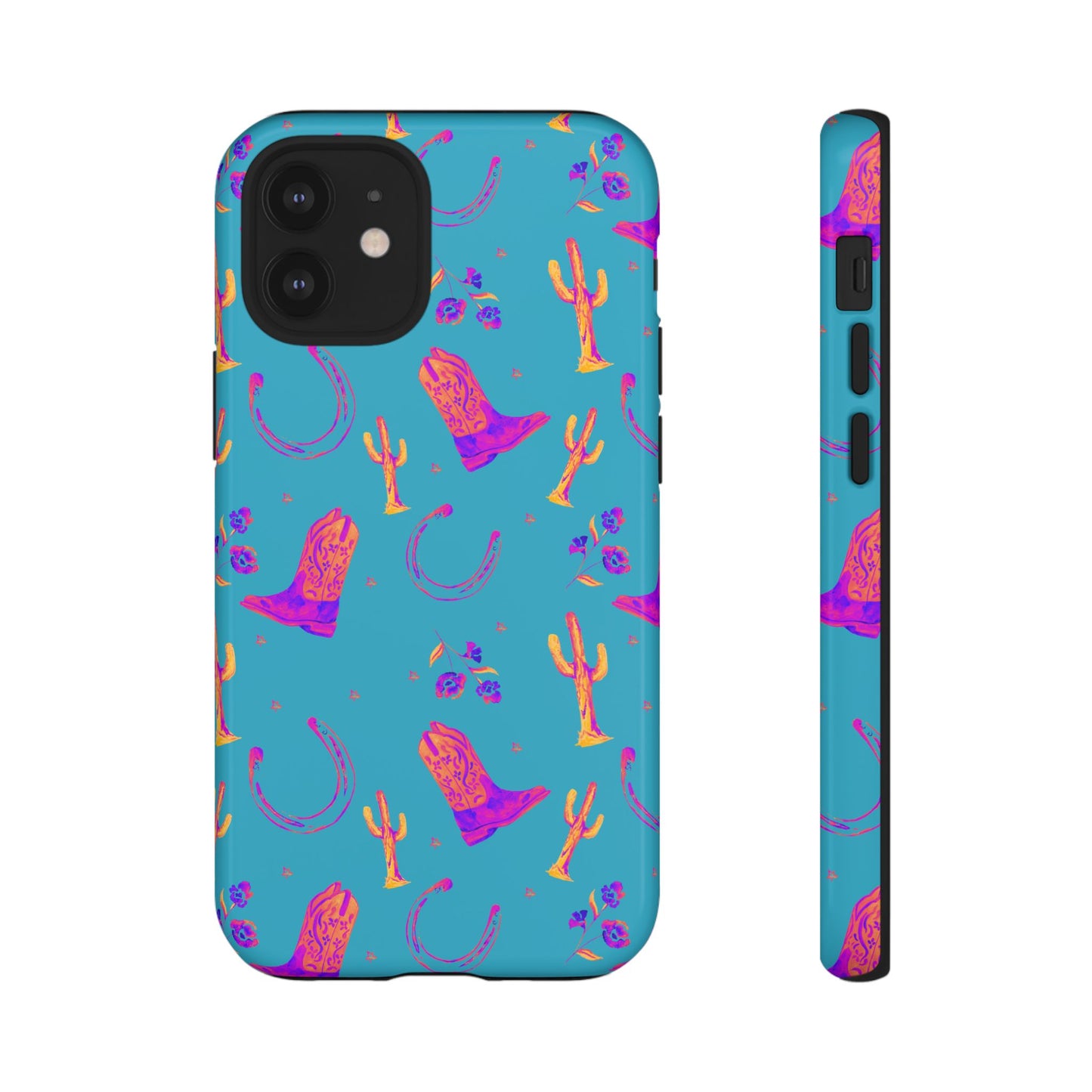 Lucky Boots in Teal Tough Phone Case