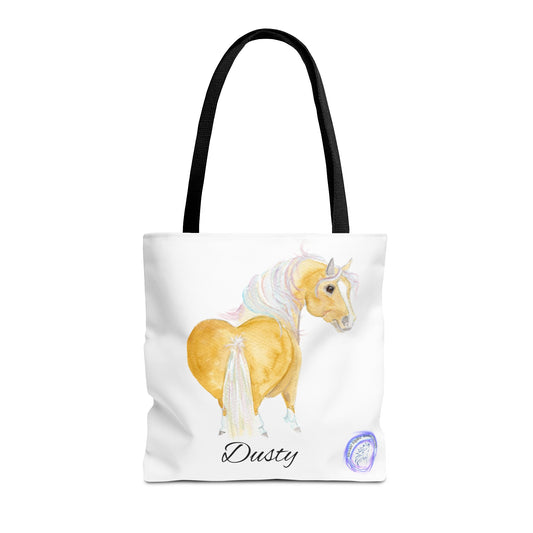Adorable little Dusty Tote Bag - Whimsical Equestrian Design