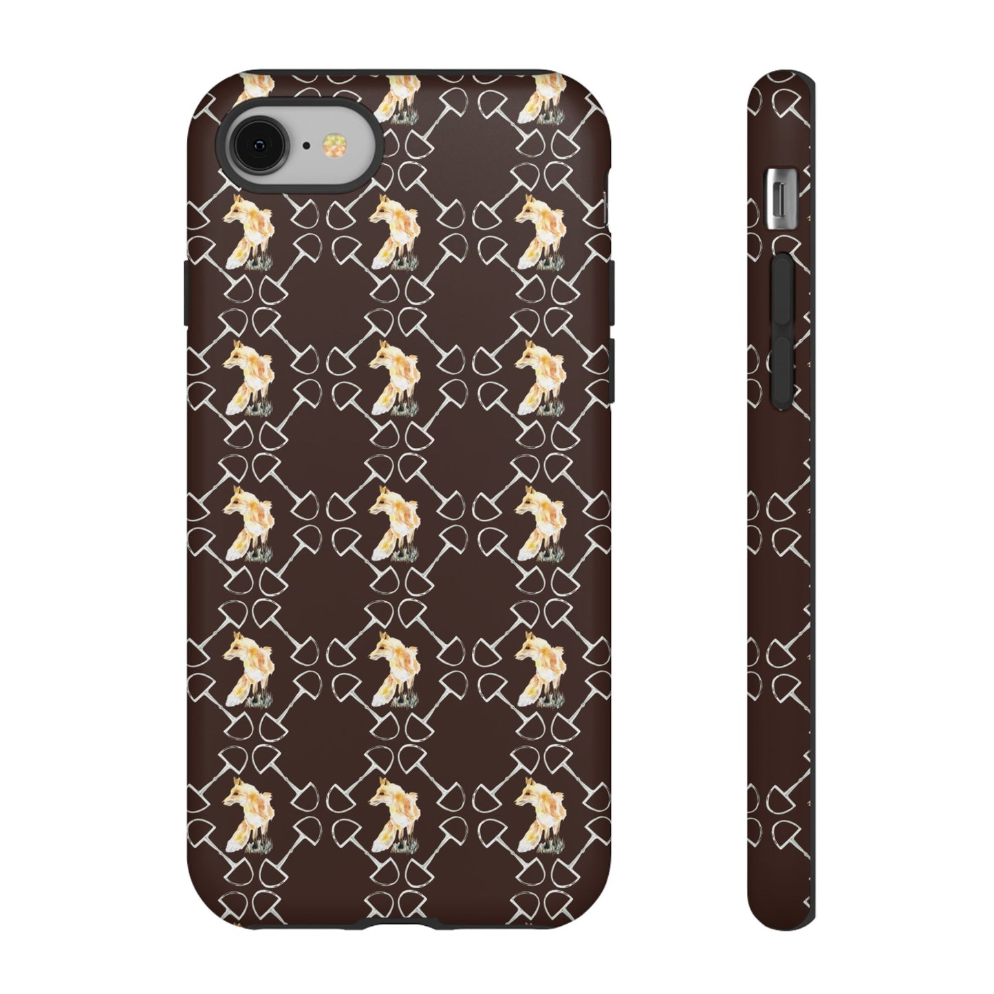 Spring Foxes and Bits in Hazelnut Tough Phone Case