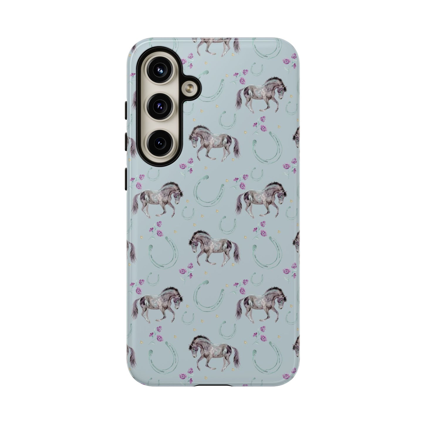 Luck Mustang Tough Phone Case - Light Blue