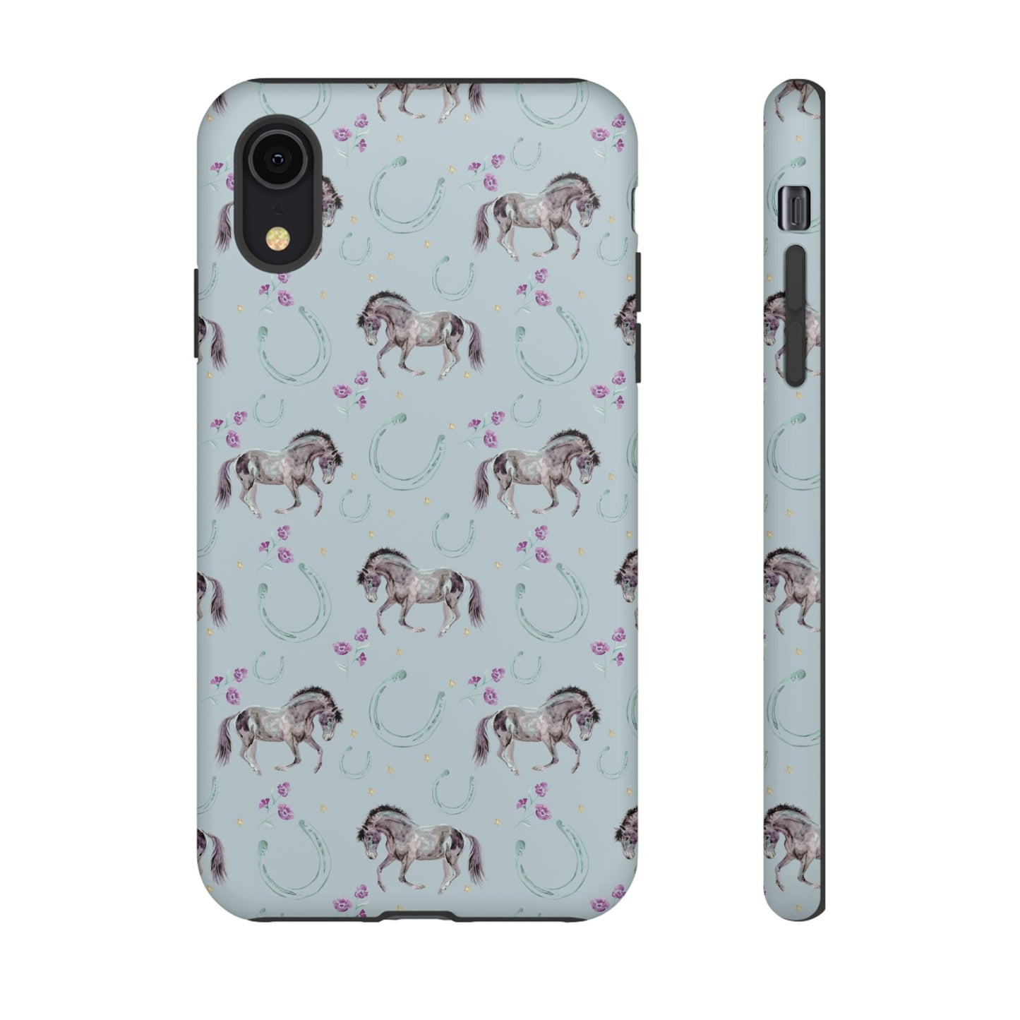 Luck Mustang Tough Phone Case - Light Blue