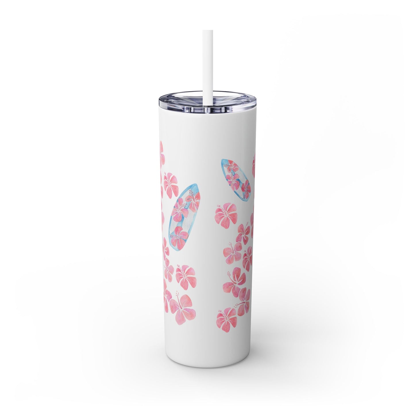 Adorable little sufer   Skinny Tumbler with Straw, 20oz