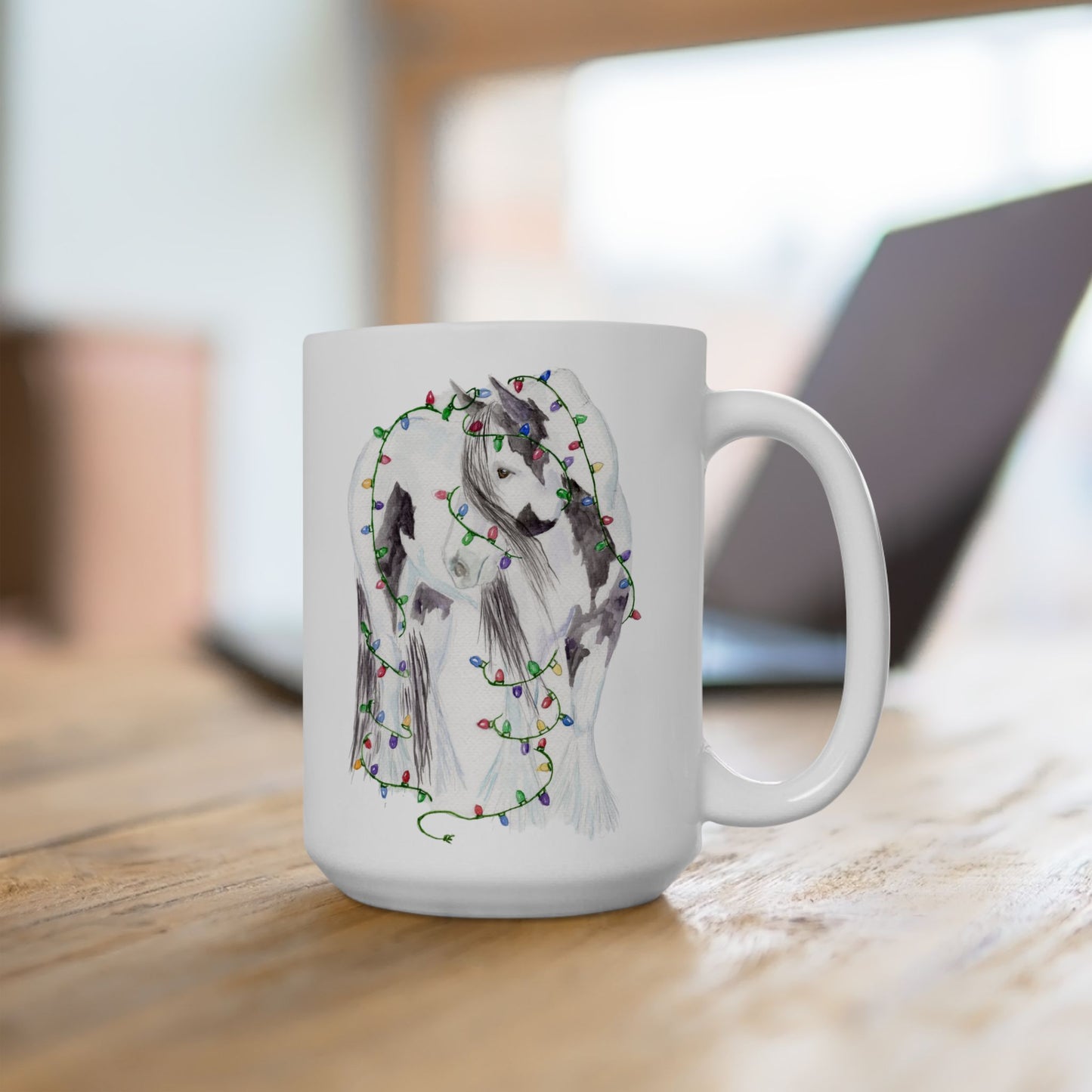 Gypsy Vanner Christmas Lights Mug