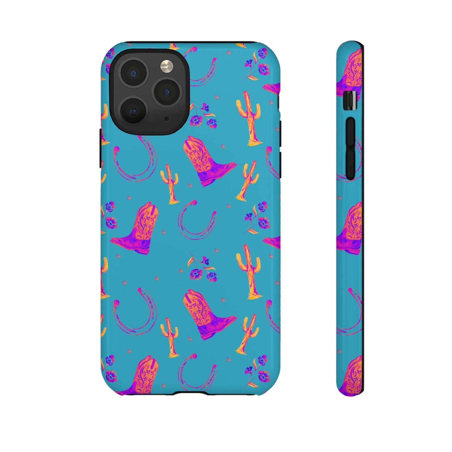 Lucky Boots in Teal Tough Phone Case