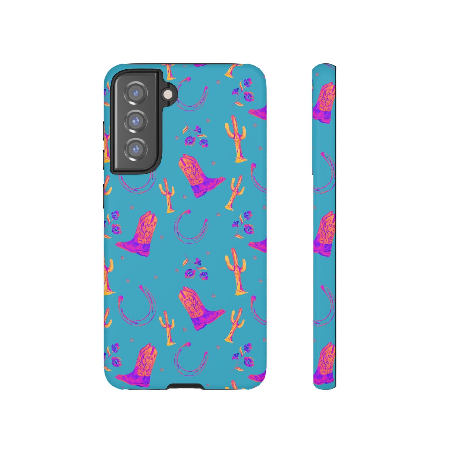 Lucky Boots in Teal Tough Phone Case