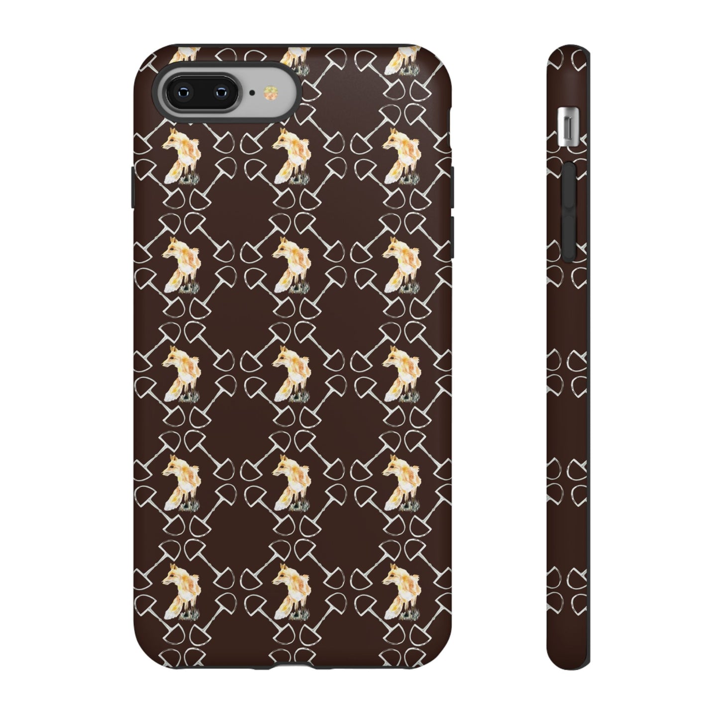 Spring Foxes and Bits in Hazelnut Tough Phone Case