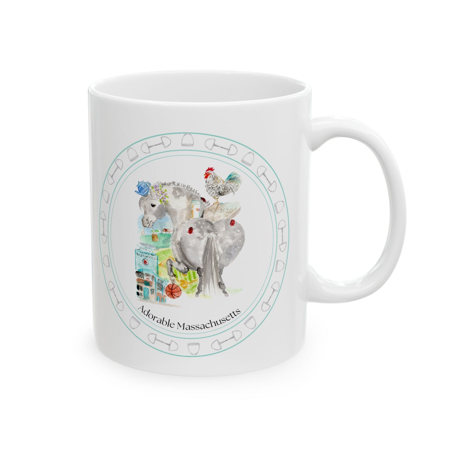 Adorable Massachusetts Ceramic Mug — (11oz, 15oz)