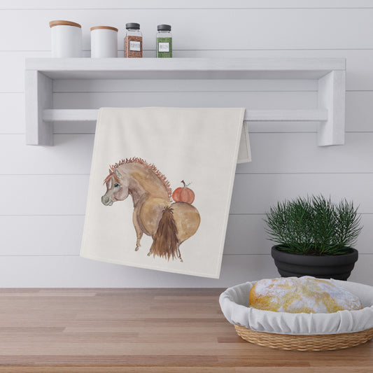 Adorable Pumpkin Spice Pony Tea Towels (cotton)