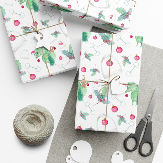 Adorable little Grinchy Pony and Friend Gift Wrap Papers