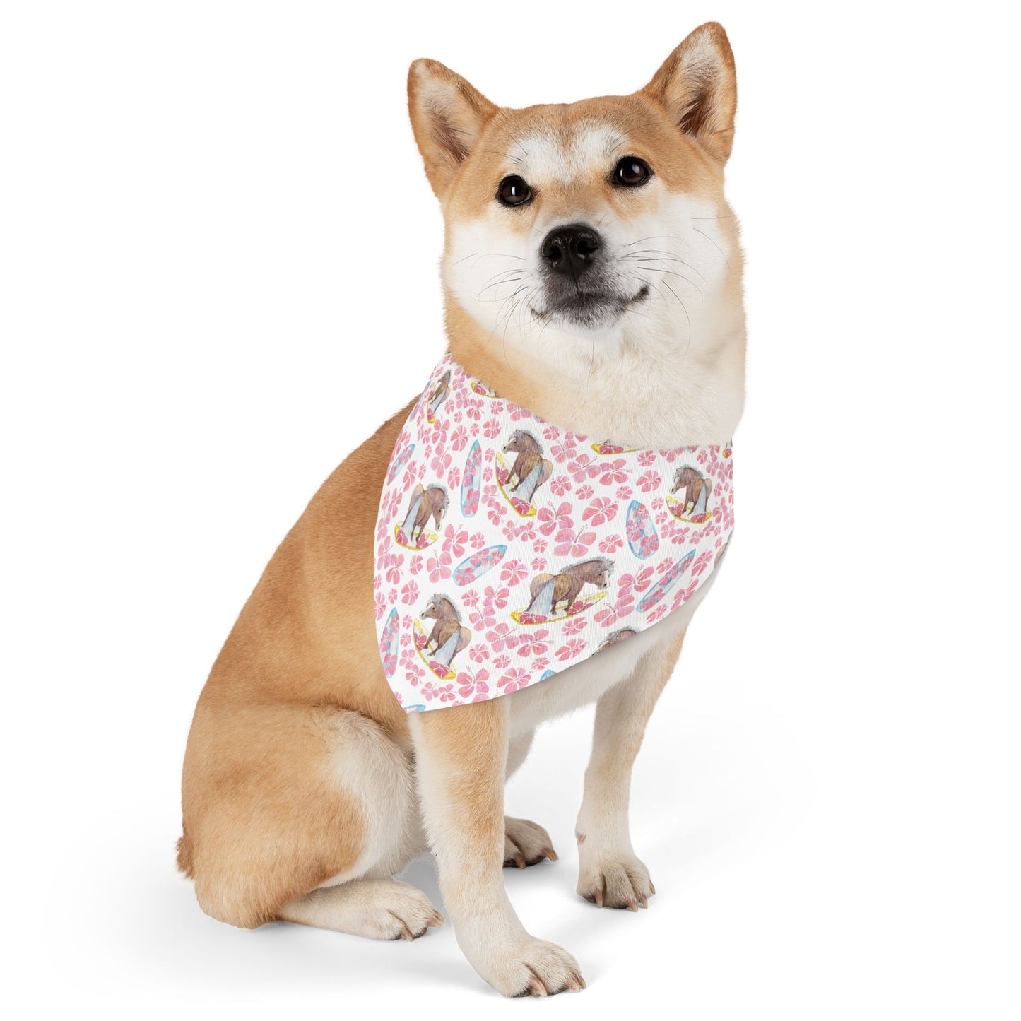 Adorable surfer print Pet Bandana Collar