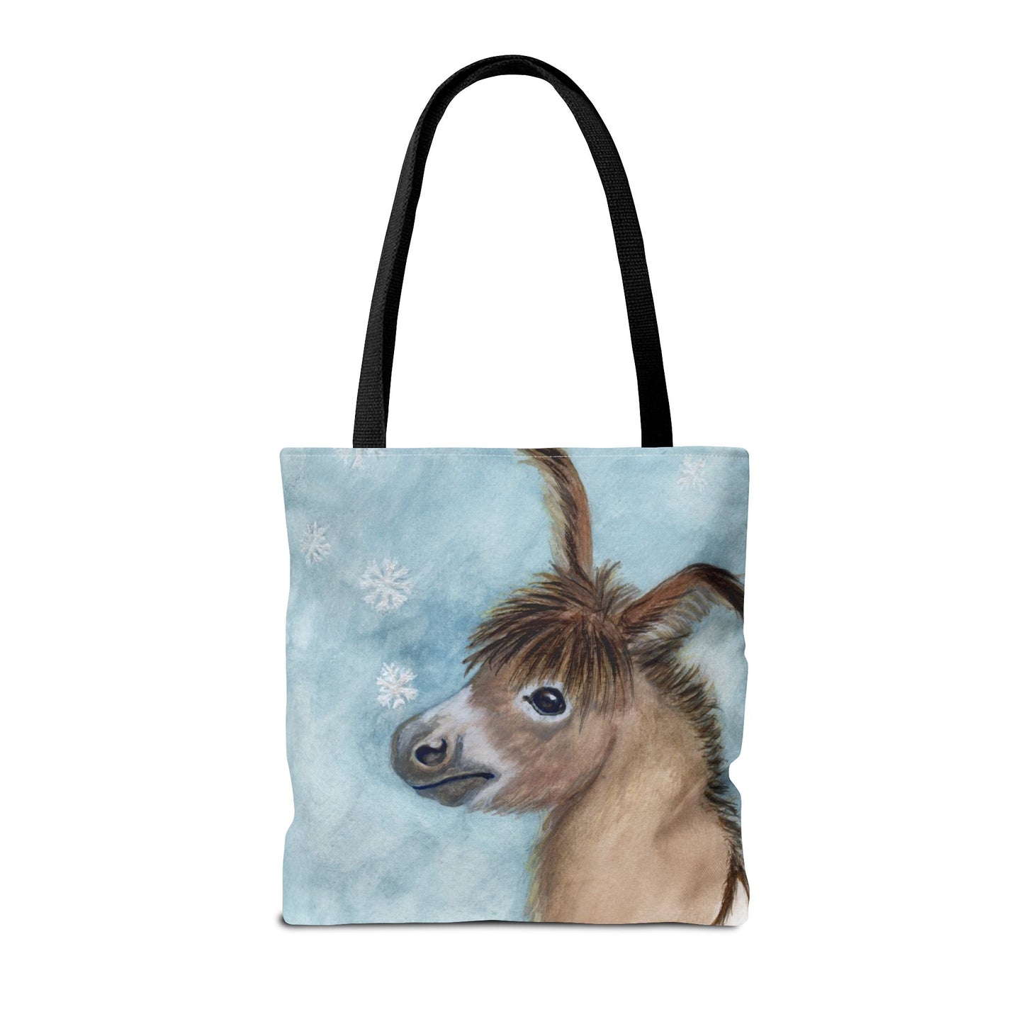 Snow flake donkey joy Tote Bag - Whimsical Equestrian Design