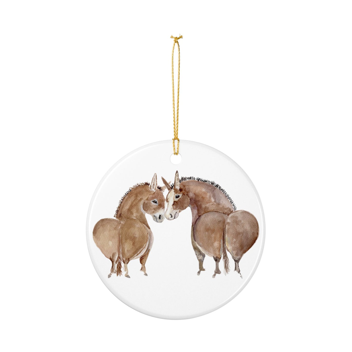 Adorable Chewy and Rico Ceramic Ornaments, Custom Holiday Decor, 2-Sided Christmas Ornament, Unique Gift, Home Decoration, Keepsake