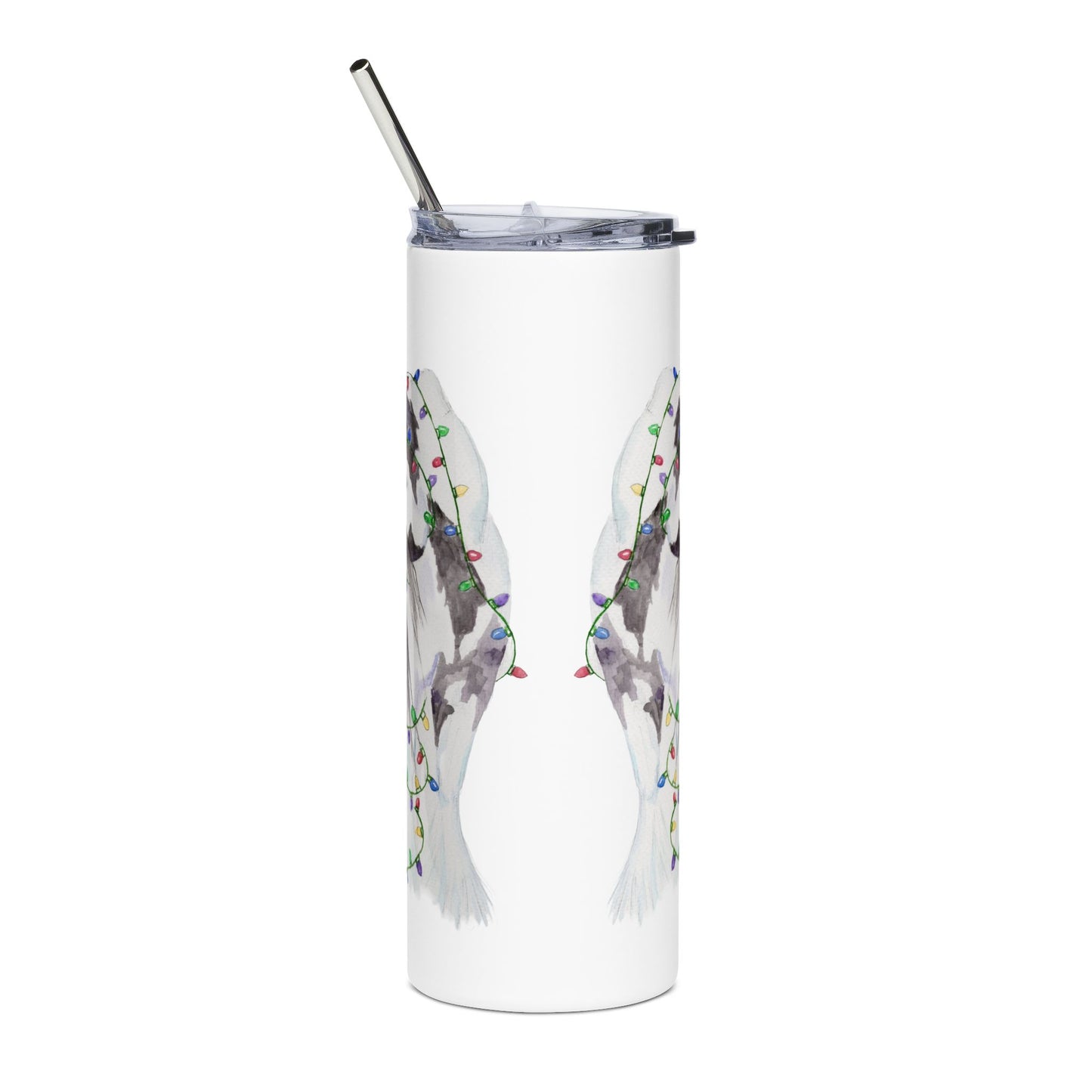 Gypsy Vanner Christmas Lights Tumbler Stainless Steel Tumbler (20 oz)