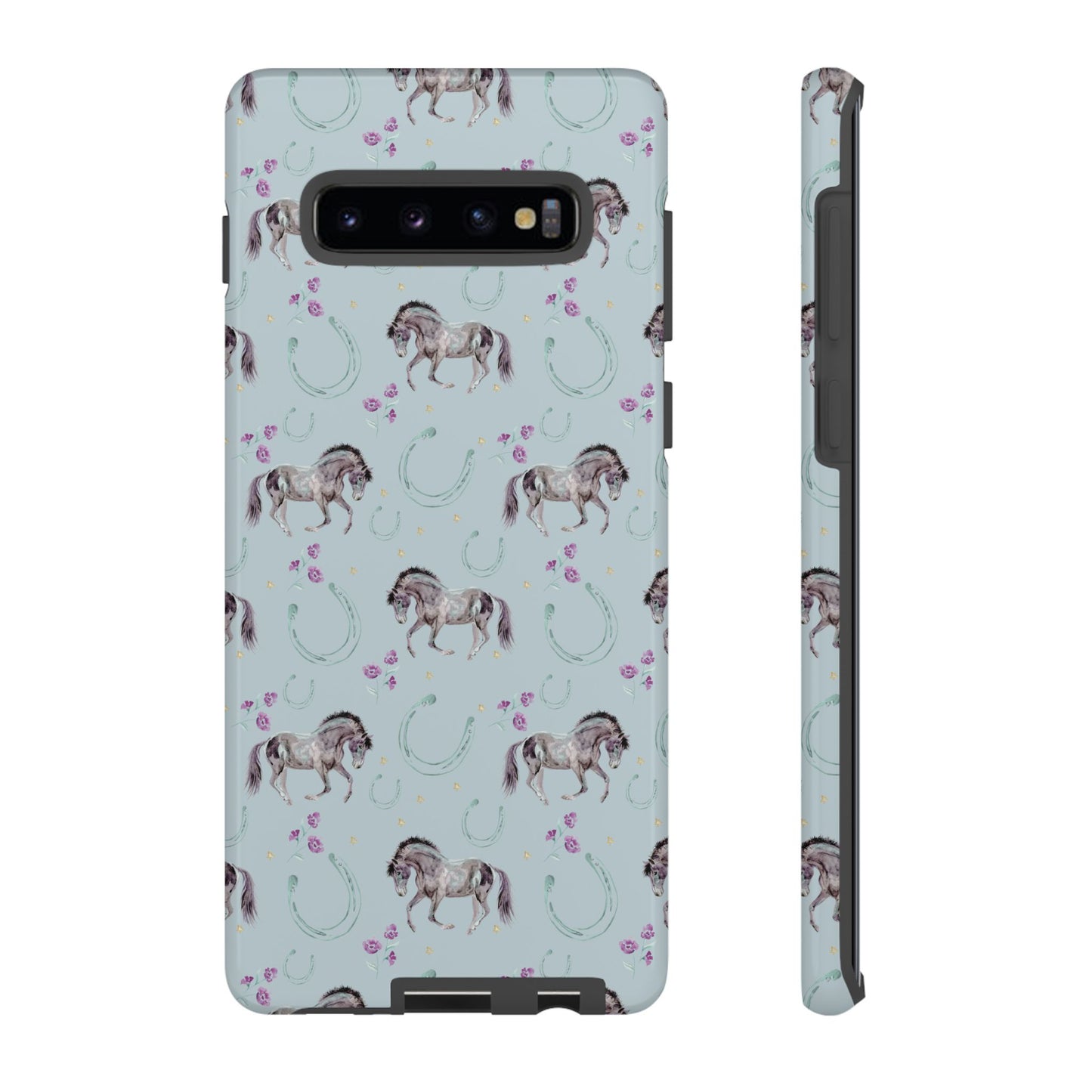 Luck Mustang Tough Phone Case - Light Blue