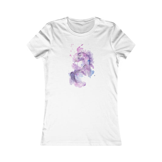 Women's Tee - Arabian Splash Watercolor Abstract Pink Purple