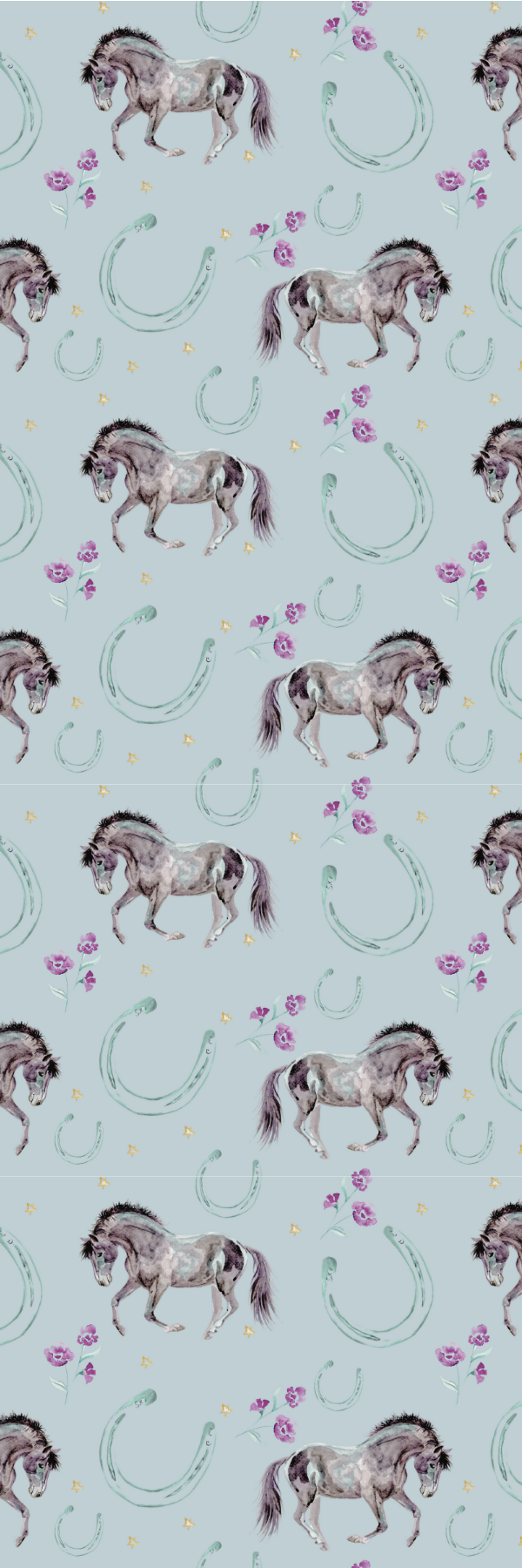 Lucky Mustang Bookmark - Lavender/Blue - SonaEquestrian