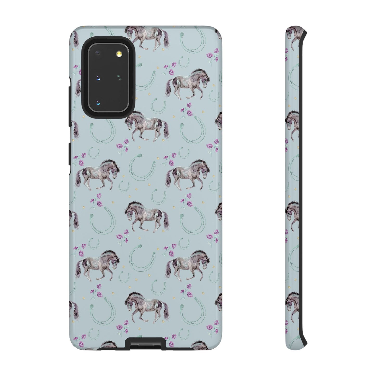 Luck Mustang Tough Phone Case - Light Blue