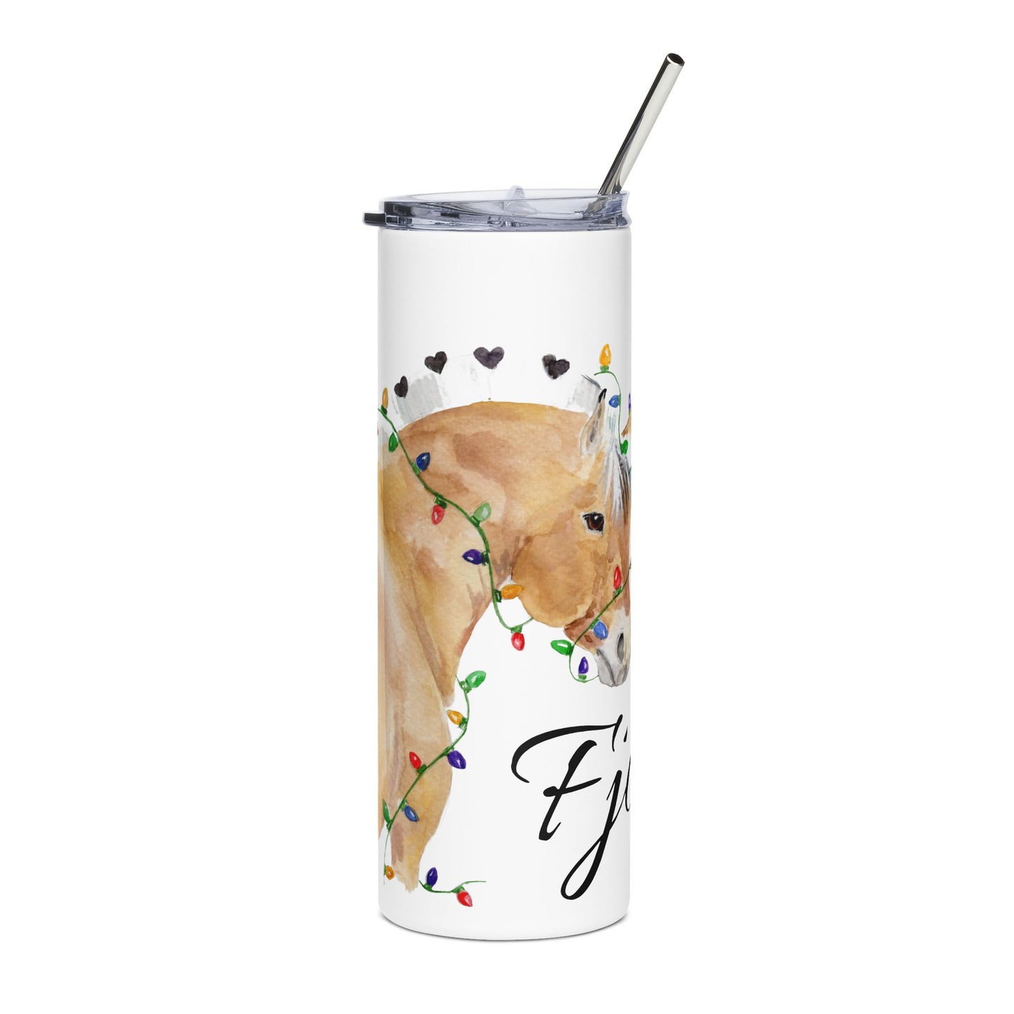 Lights and Love — Fjord horse Equestrian 20 oz Stainless Steel Tumbler