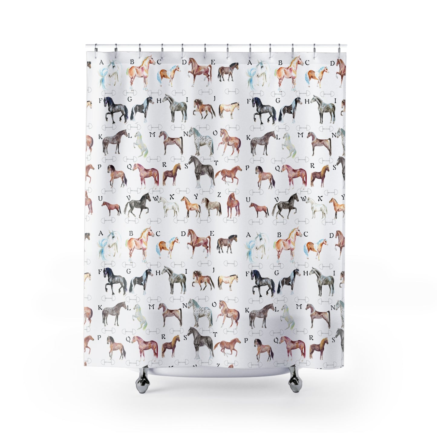 ABC Horses Breeds  Shower Curtains