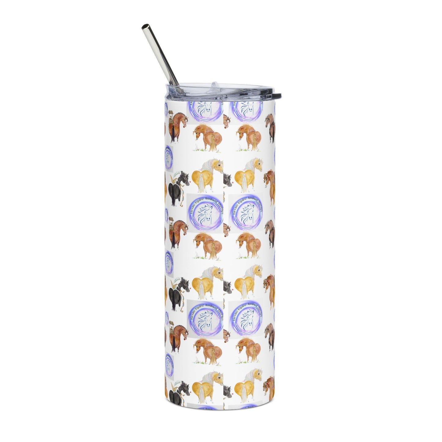 20oz Stainless Tumbler — Adorable Elevate Equine herd