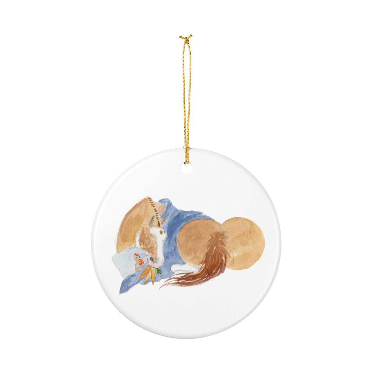 Percy Ceramic Ornament — Cute Black Pony Holiday Decoration