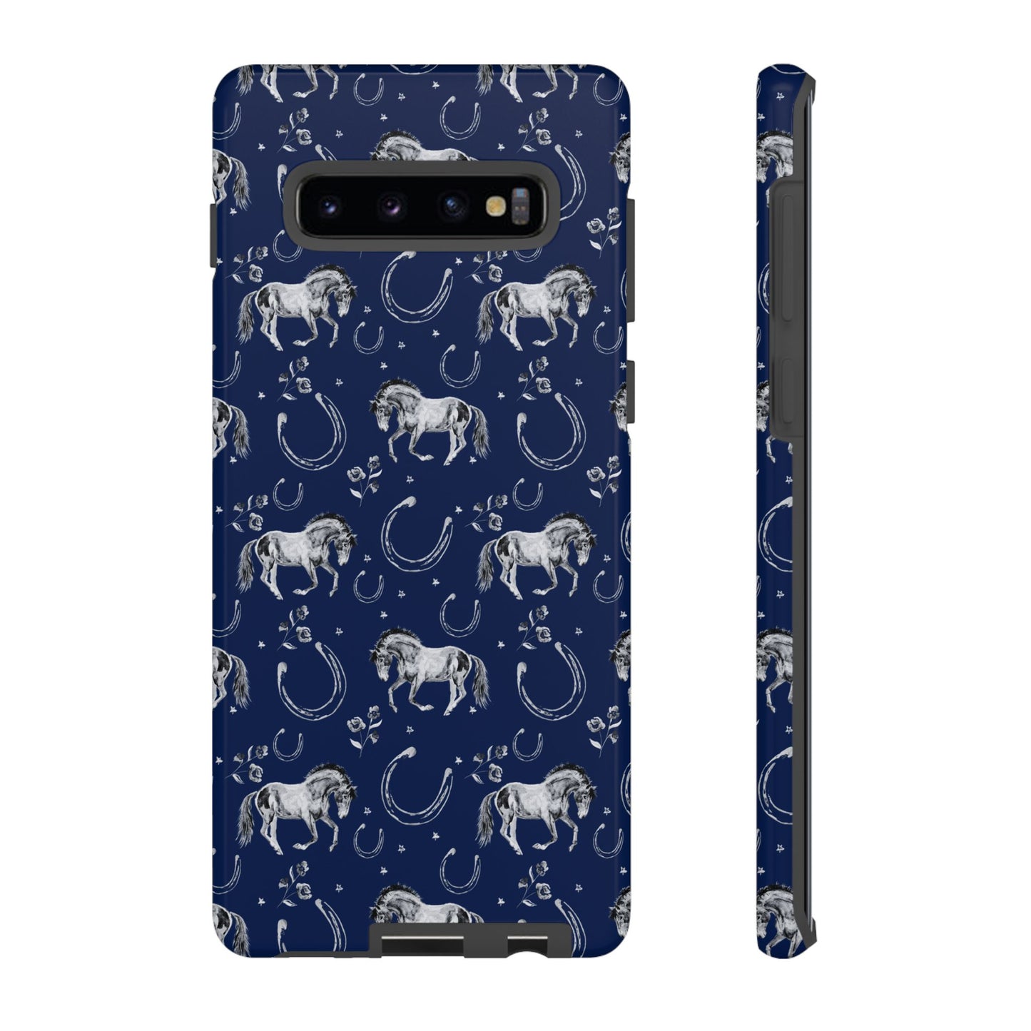 Lucky Mustang Tough Phone Case in Navy