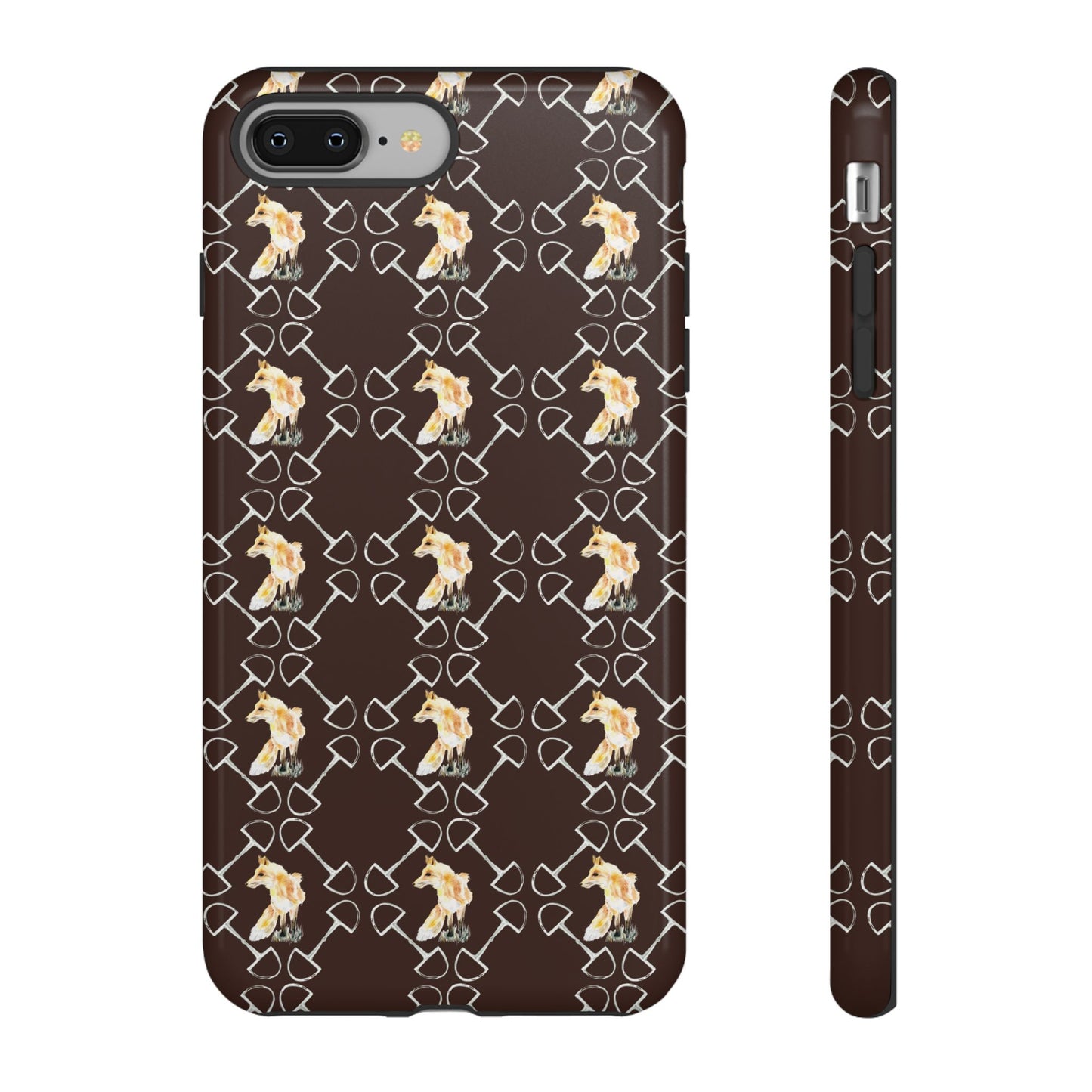 Spring Foxes and Bits in Hazelnut Tough Phone Case