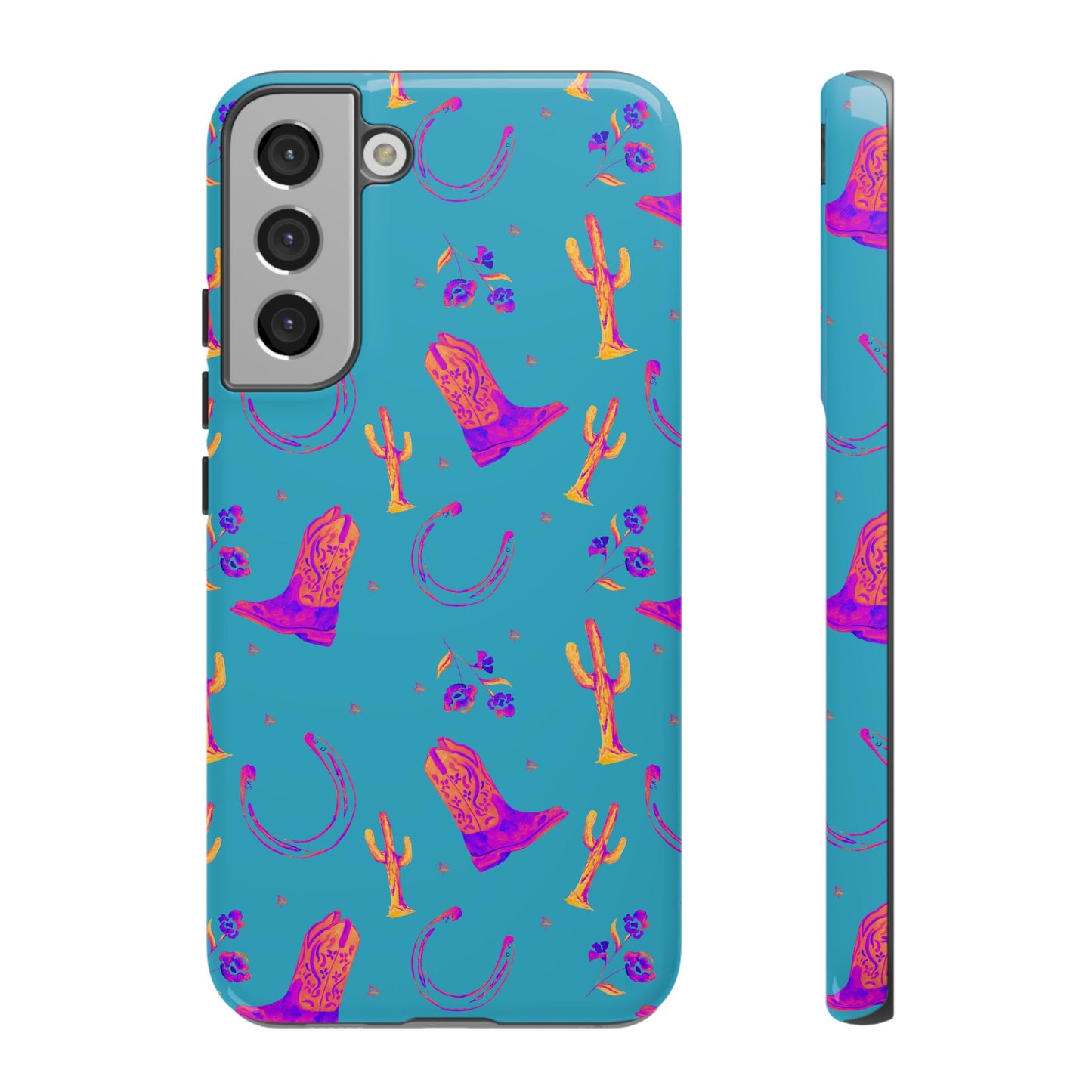 Lucky Boots in Teal Tough Phone Case