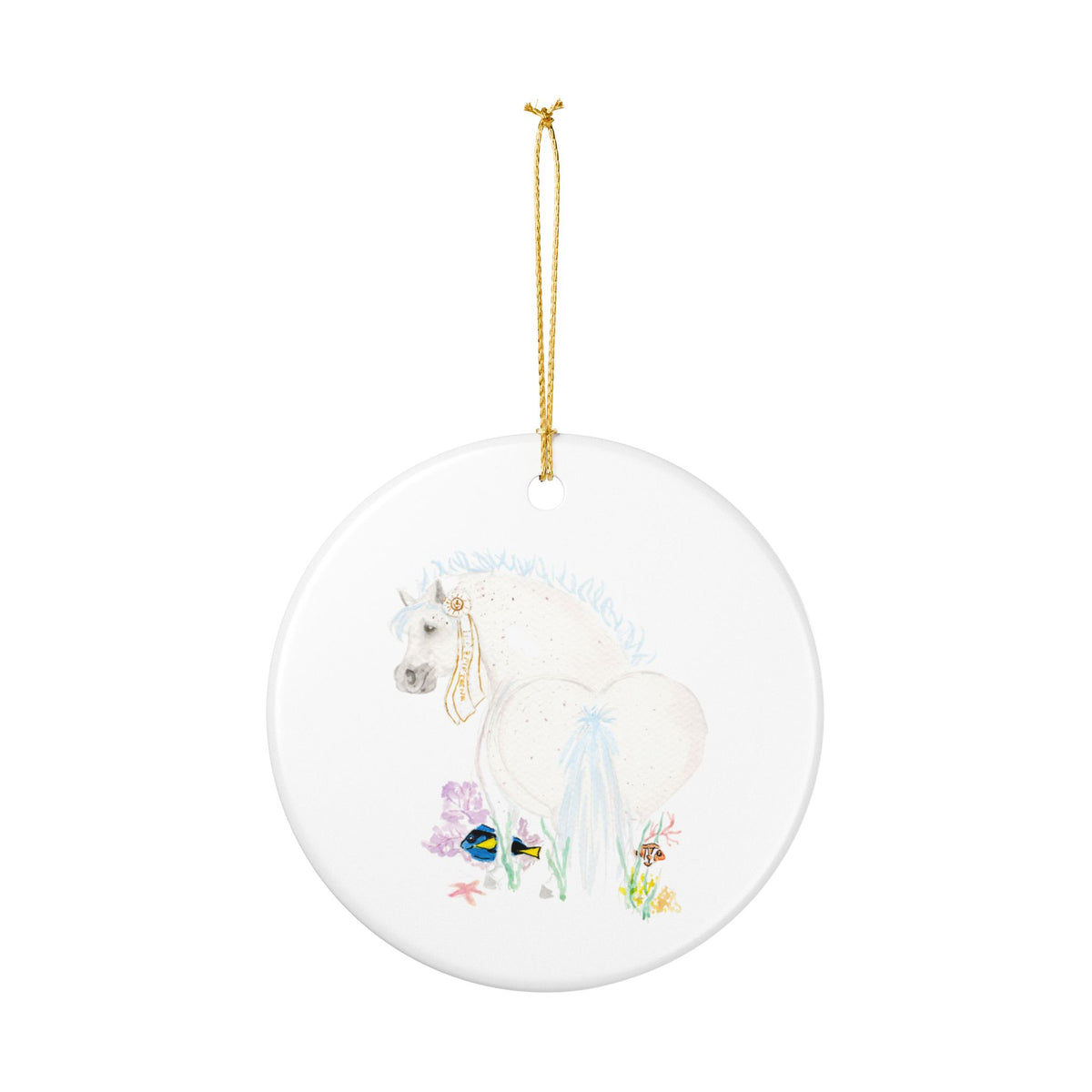 Dory Ceramic Ornament — Cute Black Pony Holiday Decoration