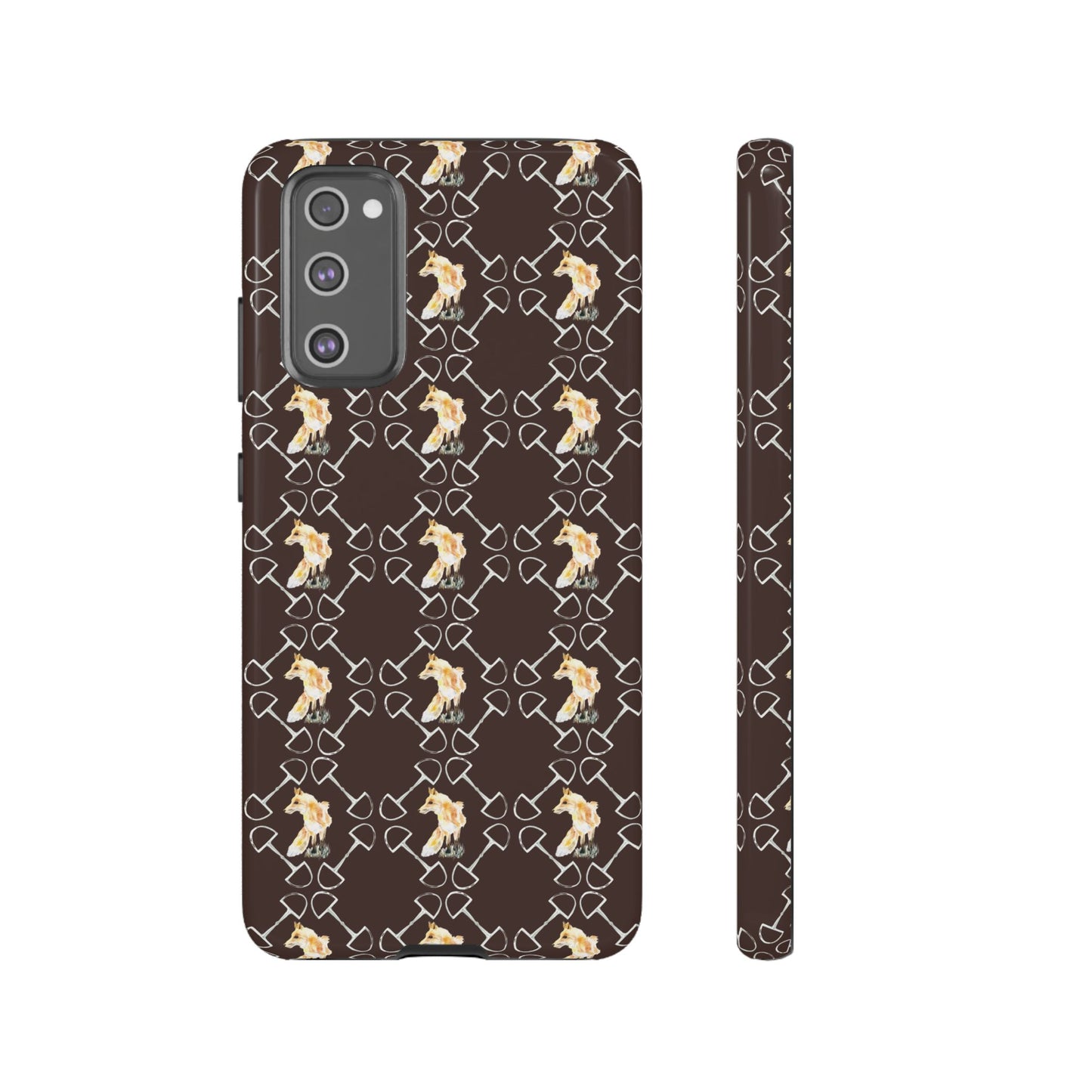 Spring Foxes and Bits in Hazelnut Tough Phone Case