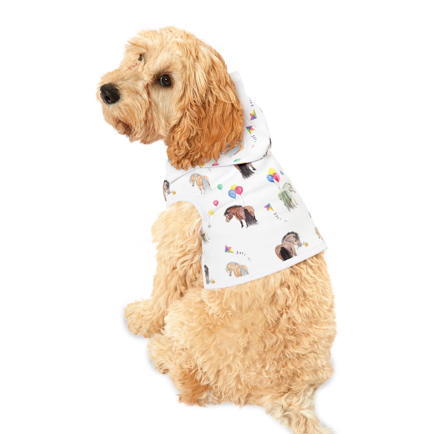 Adorable pony ballon print Pet Hoodie