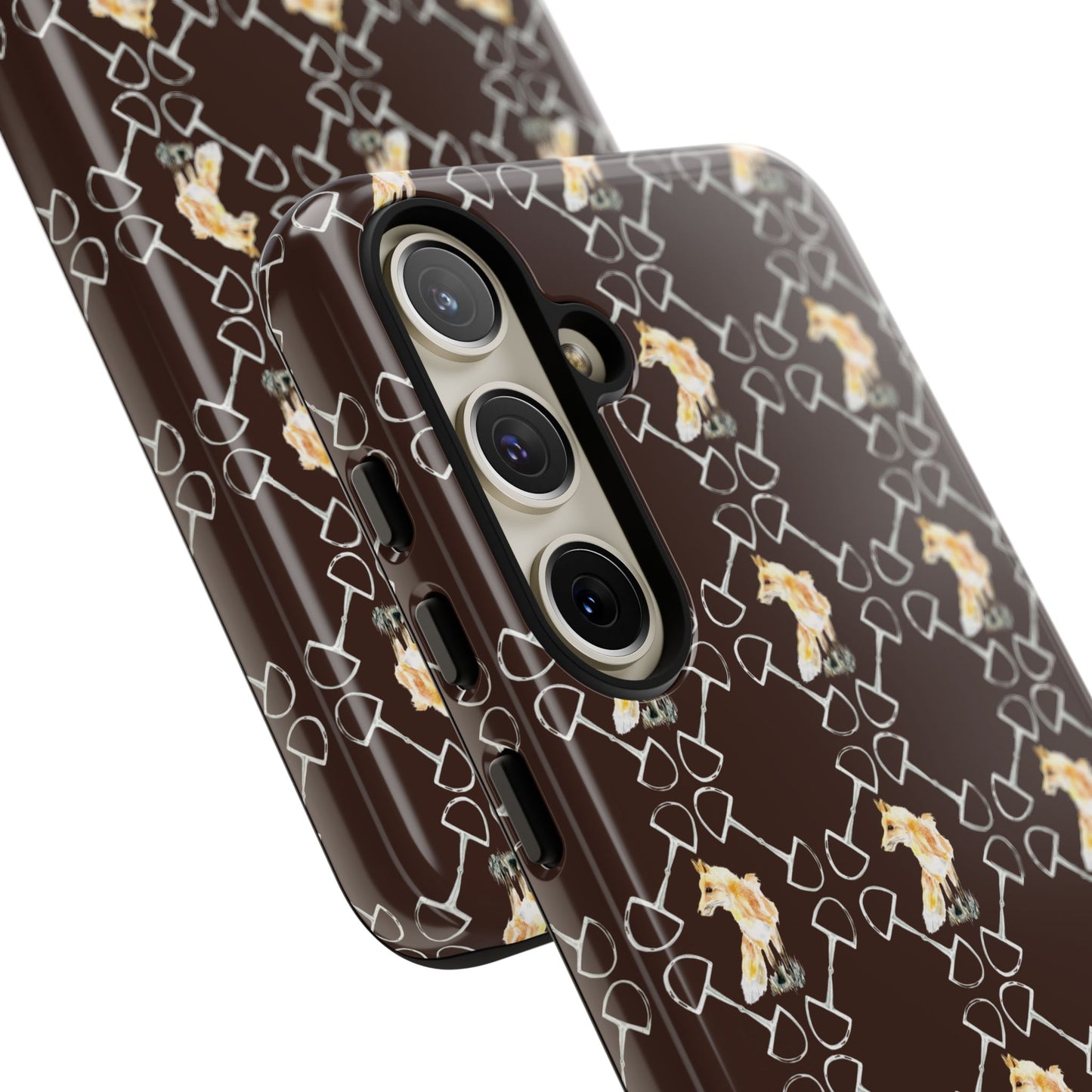 Spring Foxes and Bits in Hazelnut Tough Phone Case