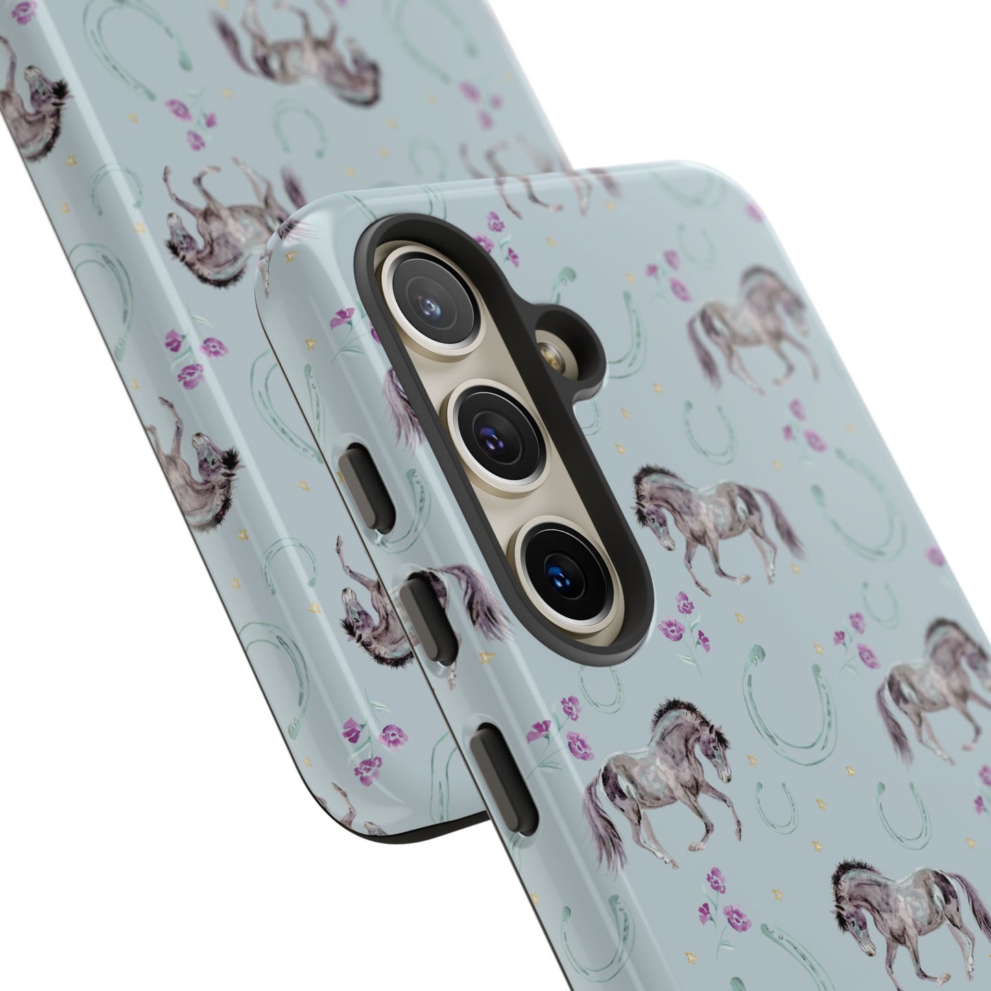 Luck Mustang Tough Phone Case - Light Blue