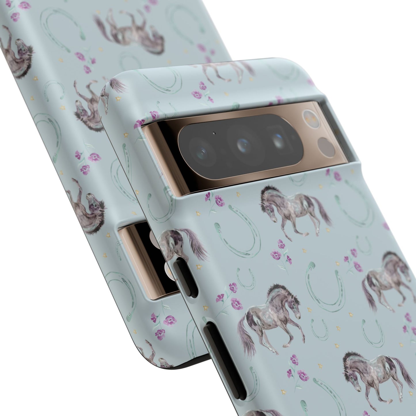 Luck Mustang Tough Phone Case - Light Blue