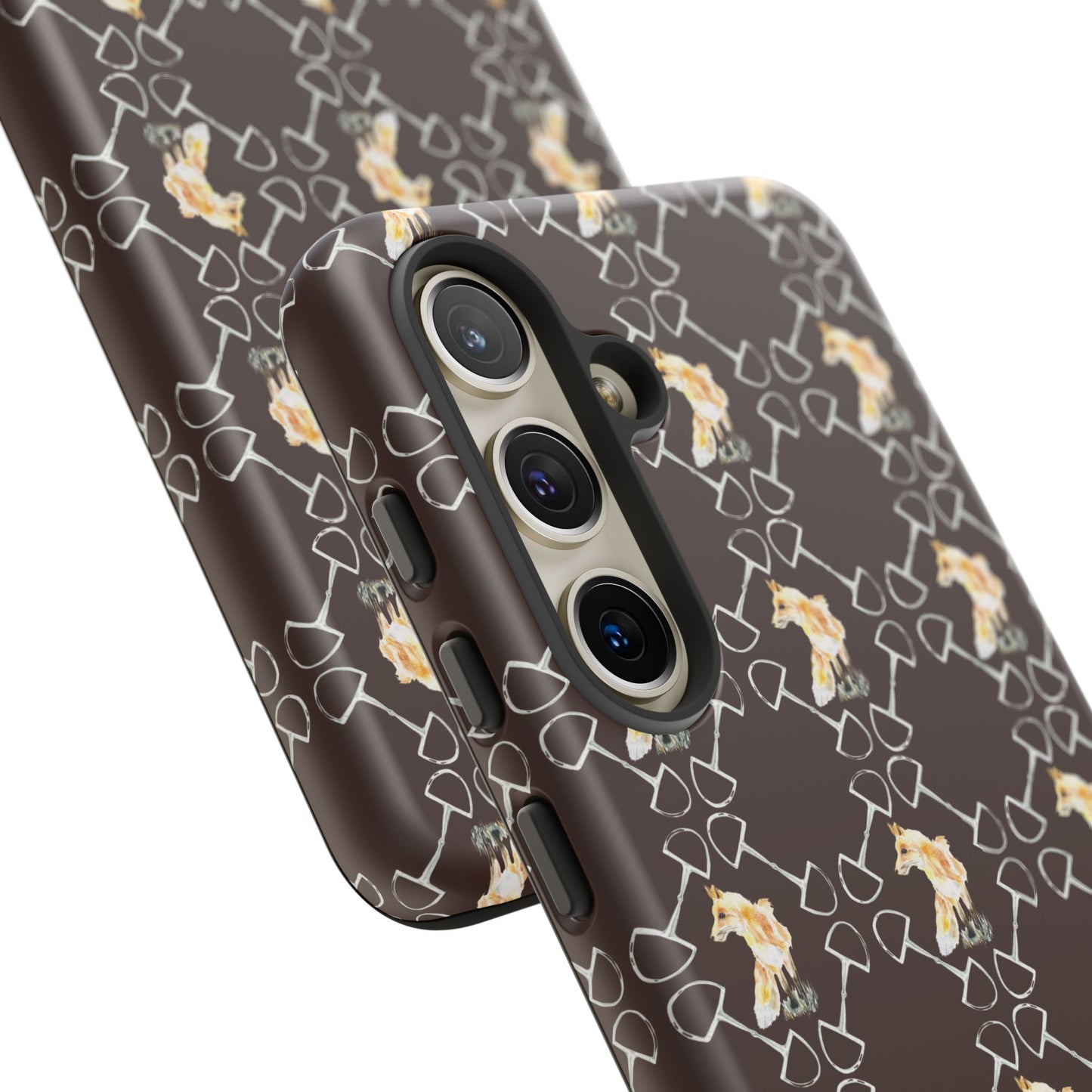 Spring Foxes and Bits in Hazelnut Tough Phone Case