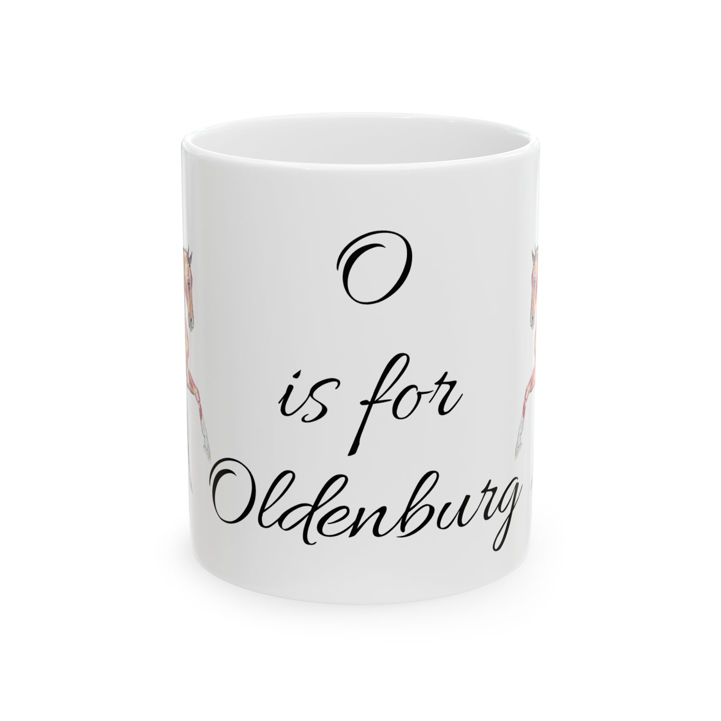 O is for Oldenburg Ceramic Mug, 11oz - SonaEquestrian