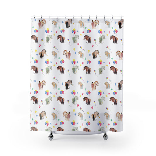 Adorable Ponies Shower Curtain