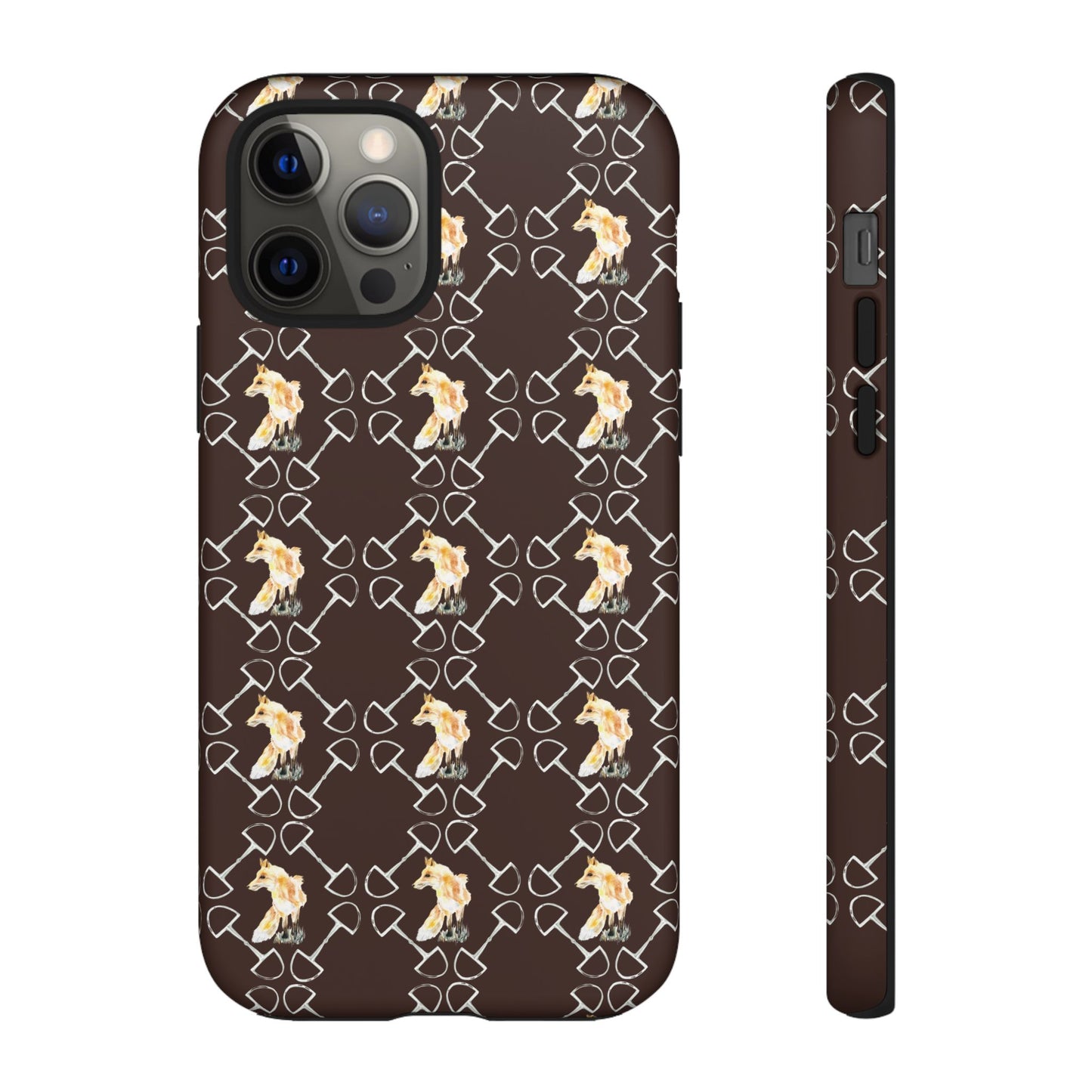 Spring Foxes and Bits in Hazelnut Tough Phone Case