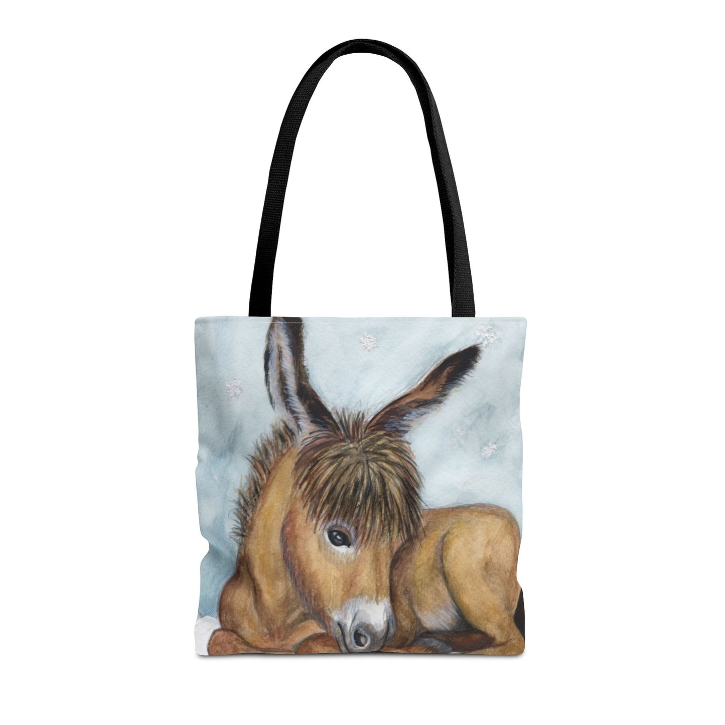 Snow flake donkey napTote Bag - Whimsical Equestrian Design
