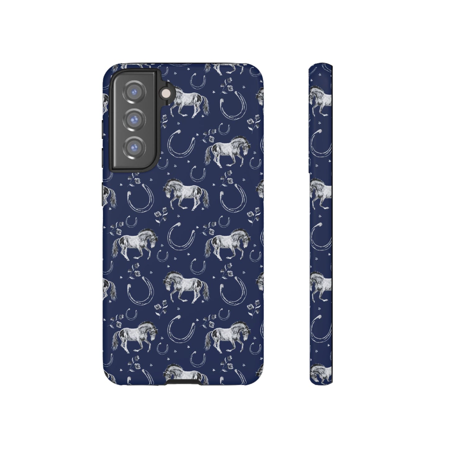 Lucky Mustang Tough Phone Case in Navy