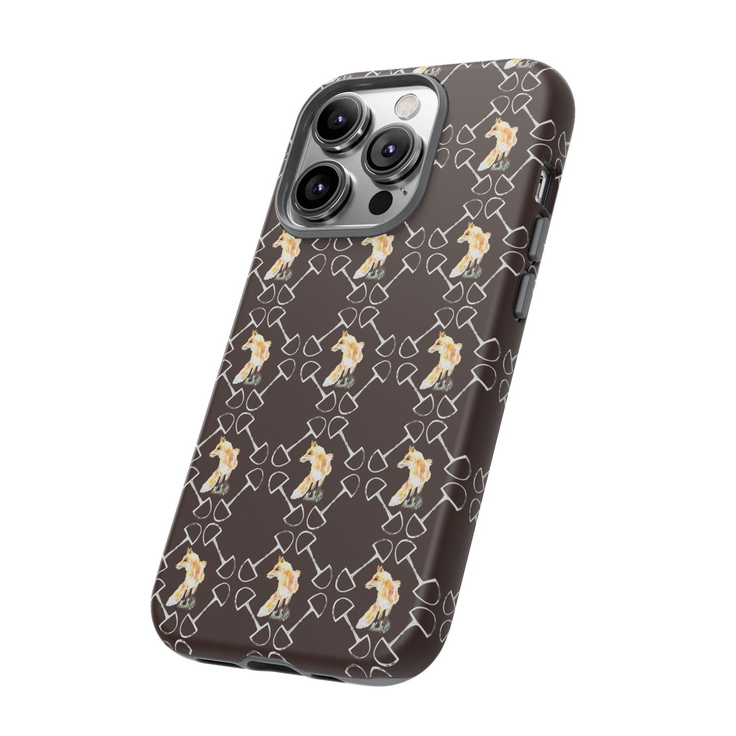 Spring Foxes and Bits in Hazelnut Tough Phone Case