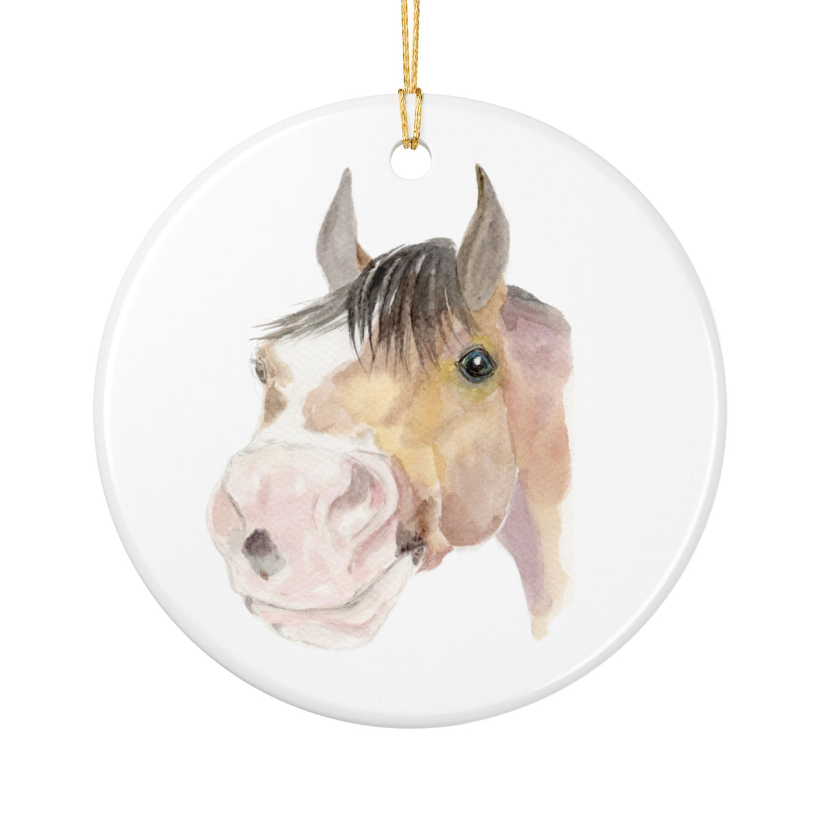 Truman Ceramic Ornament — Cute Black Pony Holiday Decoration