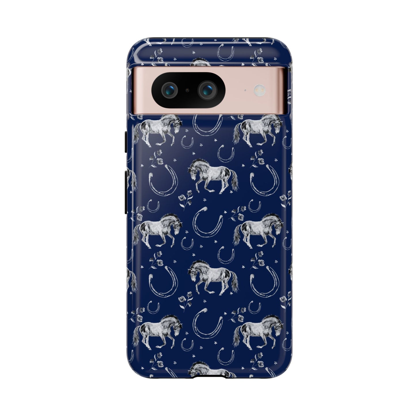 Lucky Mustang Tough Phone Case in Navy