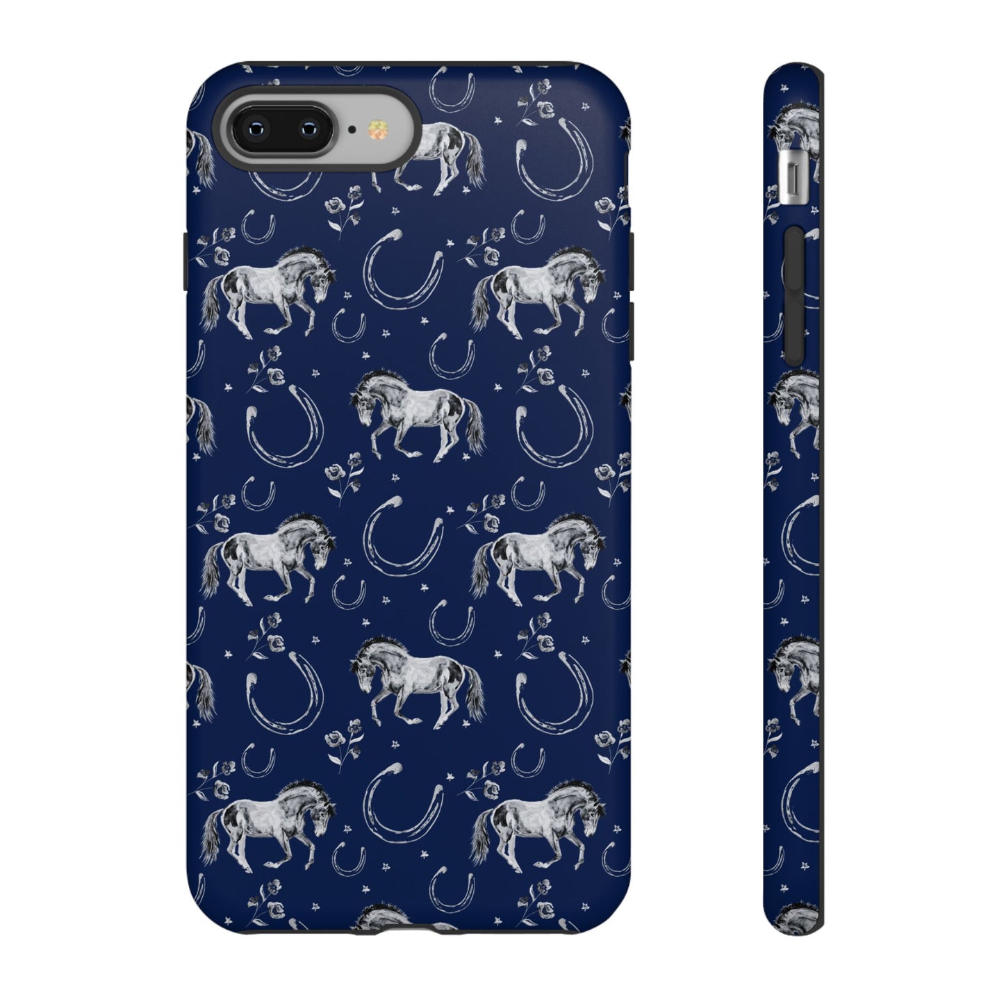 Lucky Mustang Tough Phone Case in Navy