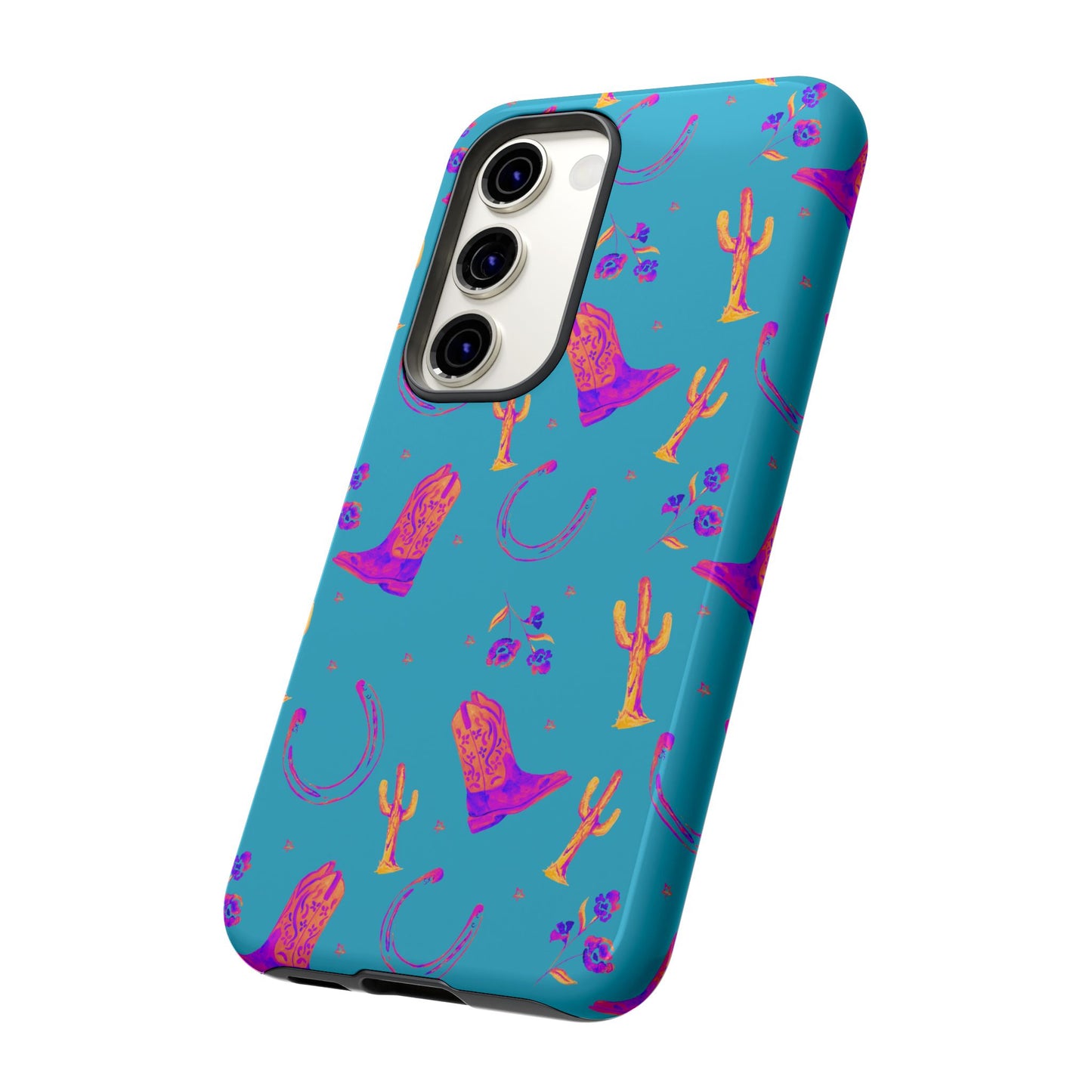 Lucky Boots in Teal Tough Phone Case